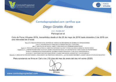 Certificado Diego Giraldo